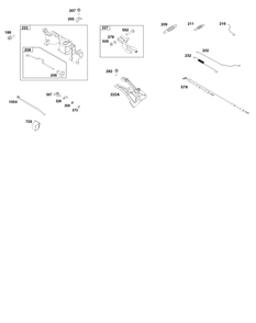Controls Group Diagram and Parts List for 386447-0435-B5 200000 - 399999 Briggs and Stratton Engine